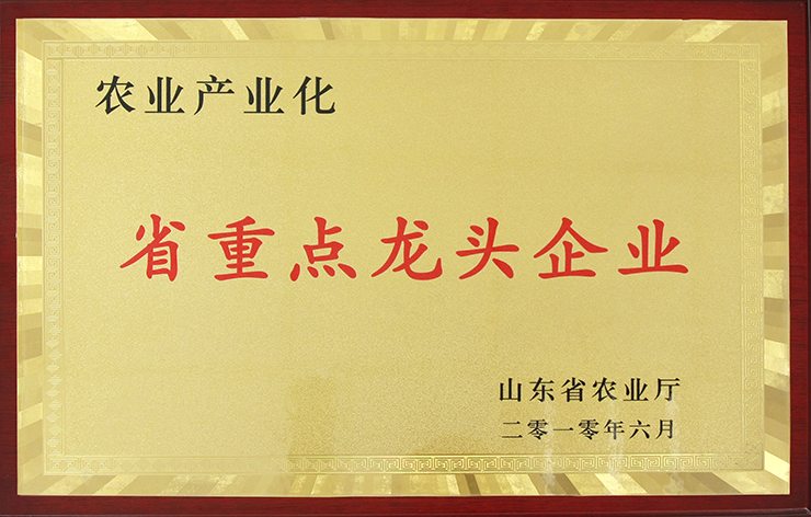 農業(yè)產(chǎn)業(yè)化省重點(diǎn)龍頭企業(yè)